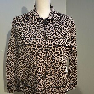 Tribal Double Knit Button Front Cardigan Jacket